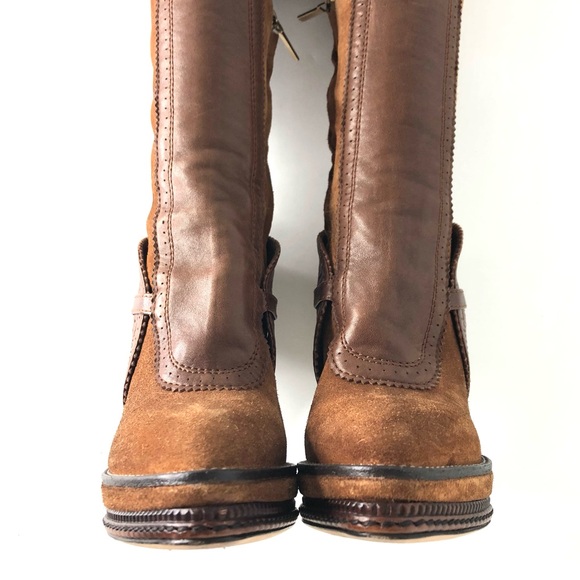 Christian Dior Retro Vintage Intrigante Thigh High Brown Harness Heeled Boots 35 - Picture 7 of 12